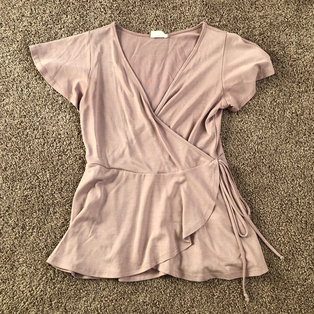 Flowy blush pink shirt